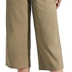 ZUTY Wide-Leg Quick-Dry Capri Pants – Women’s 2XL, Beige, Lightweight & Comfy